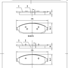 D1181 hi-q chinese auto brake pads car brake disc and pards ceramic brake pads for JEEP